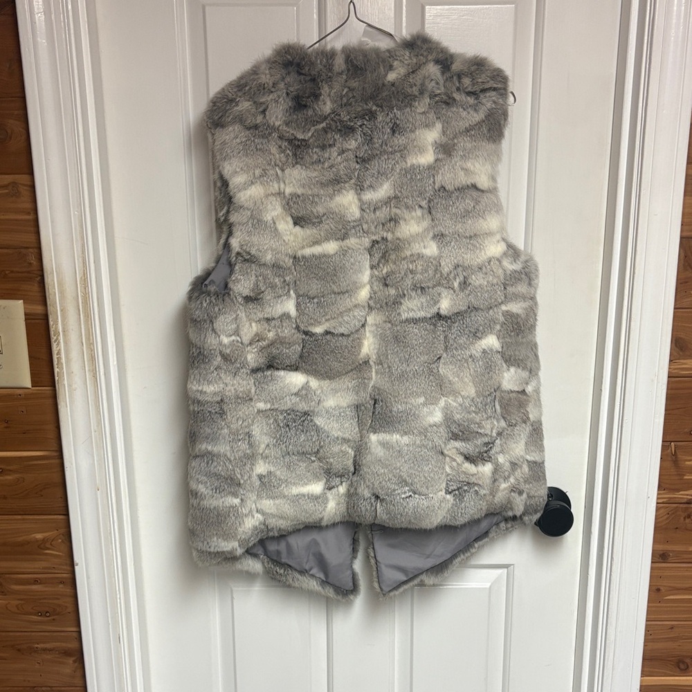 Gray Real Rabbit Fur Vest - Picture 5 of 6